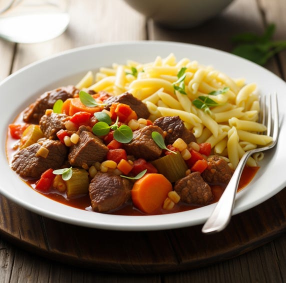 Eine rustikale mediterrane Frühstücksszene mit Brot, Käse, Oliven, Avocados und Olivenzweigen.