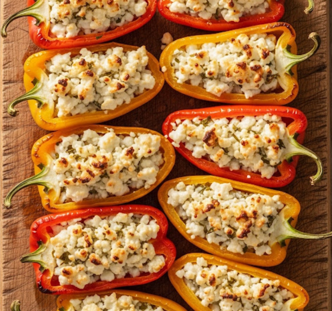 Rezept Paprika gefüllt mit Feta