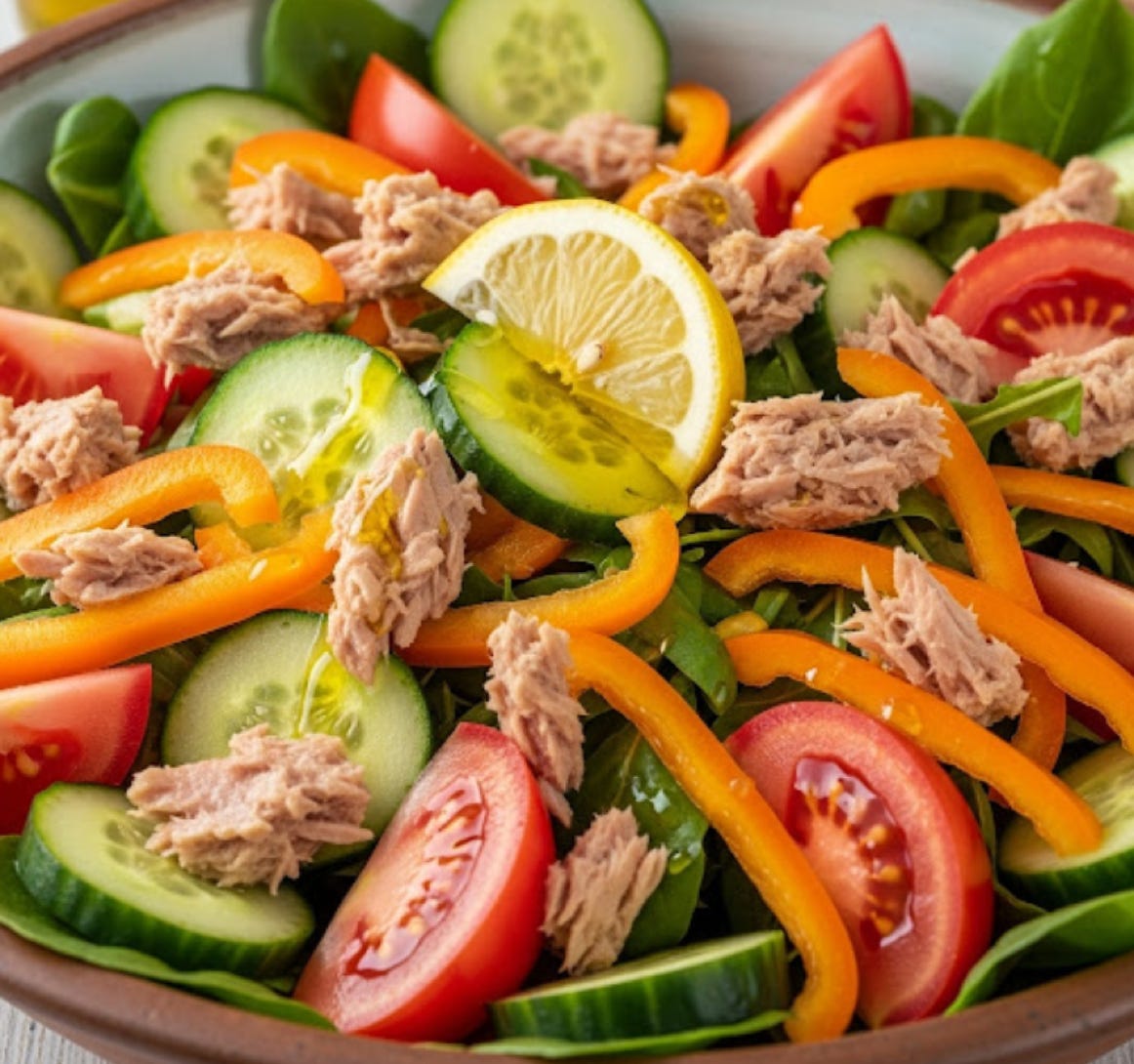 Rezept Salat mit Thunfisch